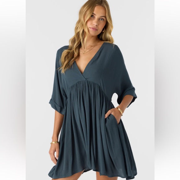 Oneill Rosemary Slate Solid Dress NWT! - Picture 2 of 7